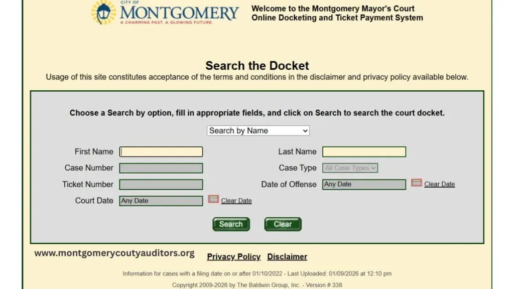 Montgomery County Traffic Ticket Payment & Lookup Guide