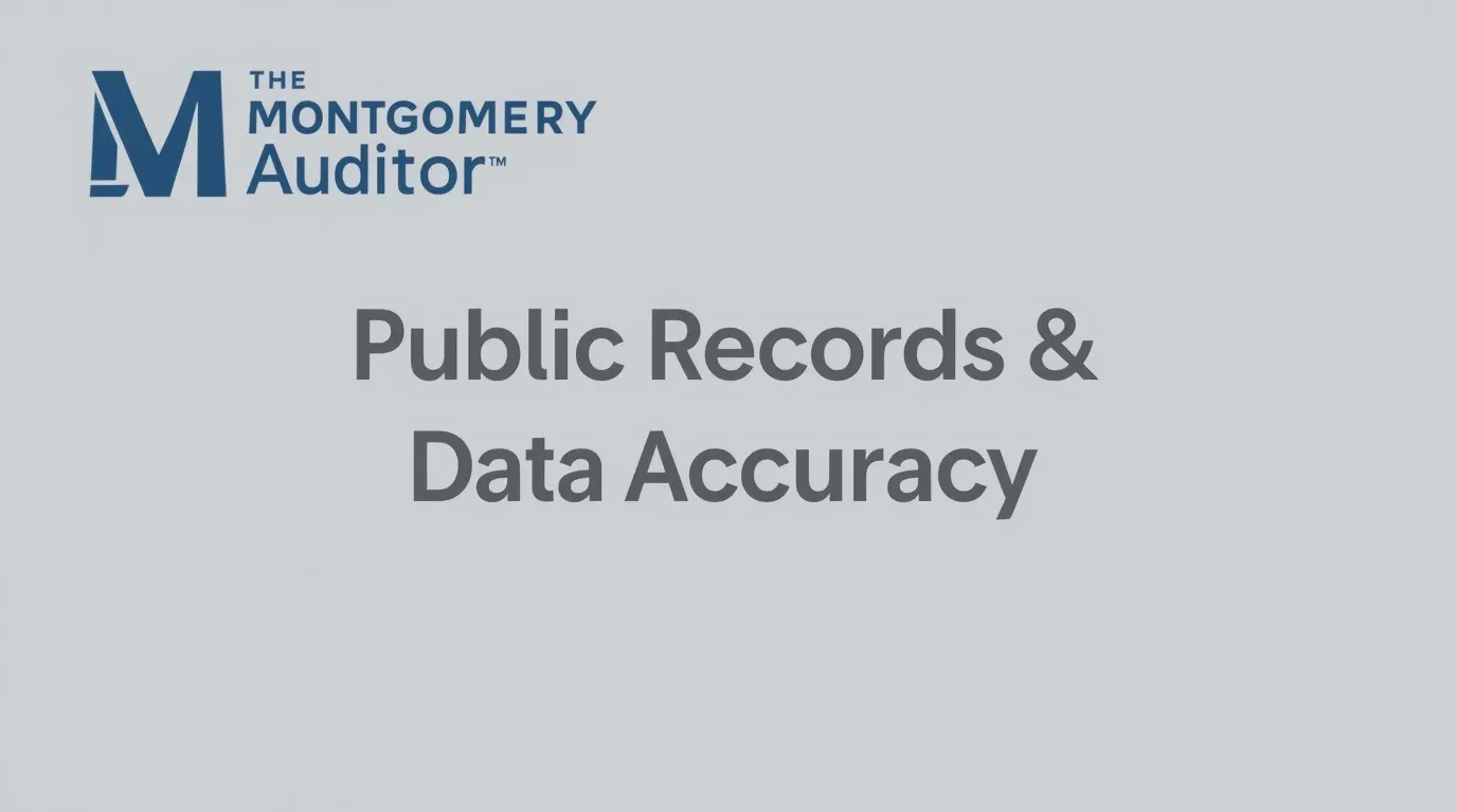 Montgomery County Ohio Public Records & Data Accuracy