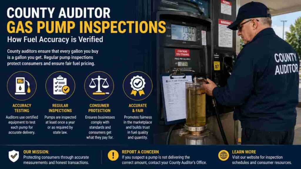 County Auditor Gas Pump Inspections, How Fuel Accuracy is Verified