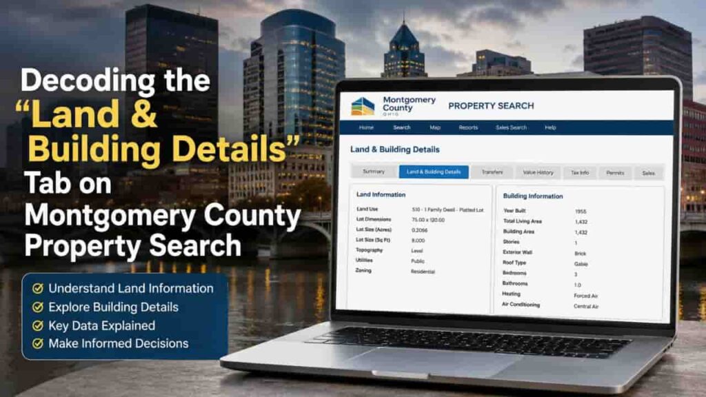 Decoding the "Land & Building Details" Tab on Montgomery County Property Search